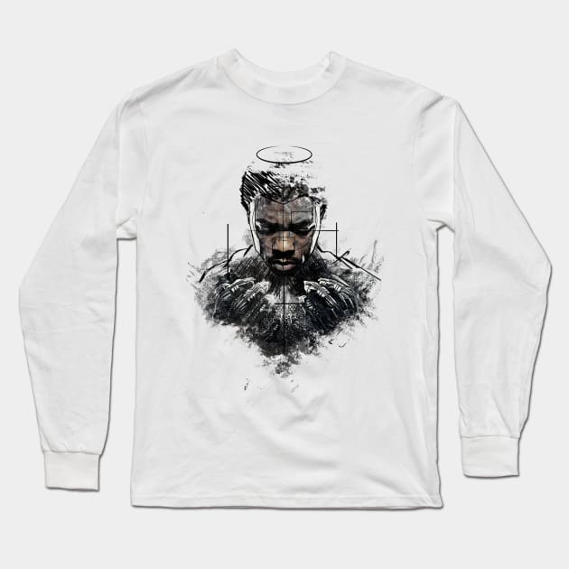 Tribute King Of Wakanda on Sketch Art Long Sleeve T-Shirt by pentaShop